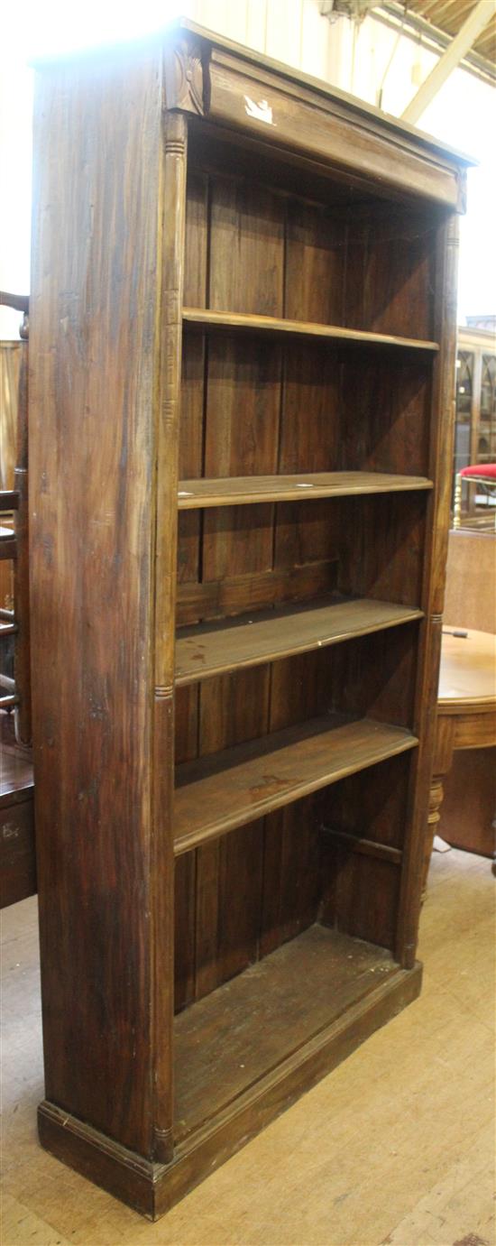 Teak open bookcase